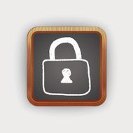 lock doodle drawing N4