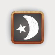 moon and star doodle drawing N3
