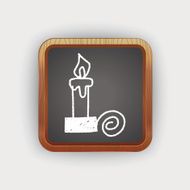 Christmas candle doodle drawing N2