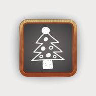 Christmas tree doodle drawing N7