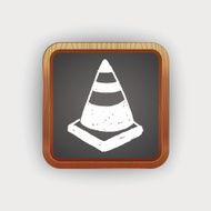 Triangular cone doodle drawing N2
