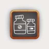 medicine bottle doodle drawing N3