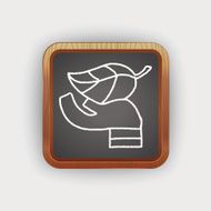 doodle hand and leaf N2