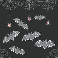 pattern of bats spiders and cobwebs