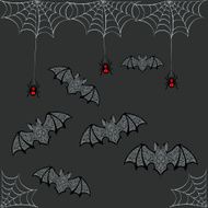 pattern of bats spiders and cobwebs N2