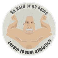 Emblem with bodybuilder