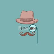 Vector Hipster style logo