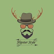 Vector Hipster style logo N3