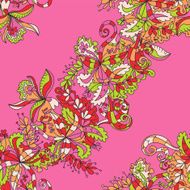 Abstract hand-drawn wave floral pattern N9