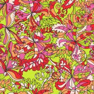 Abstract hand-drawn wave floral pattern N21