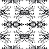 pretty curly abstract hand drawn seamless pattern N12