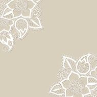 Flower vector ornament corner N2