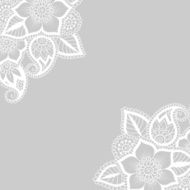 Flower vector ornament corner N3