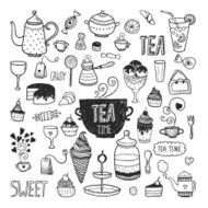 Hand drawn collection tea time N2