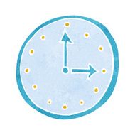 cartoon clock symbol