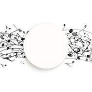 Vector Background with Music Notes N3