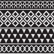 Chalkboard doodle Tribal Aztec Seamless Pattern N5