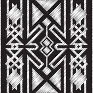 Chalkboard doodle Tribal Aztec Seamless Pattern N11