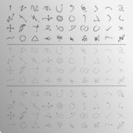 hand drawn arrows set in Black