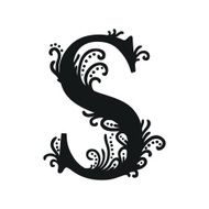 Set of Isolated stylized calligraphic illustrations N22