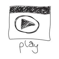Simple doodle of a play symbol N2