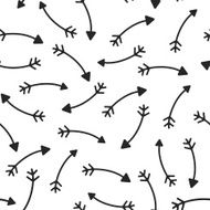 Seamless Background of Vintage Arrows Pattern Hipster Collection