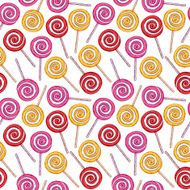 Colorful lollipops seamless pattern Sketch style