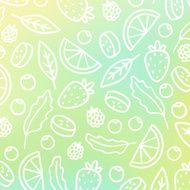 Doodle fruit background