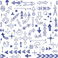 seamless pattern of hand drawn arrows N2