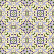 Hand drawing tile color seamless parttern Italian majolica style N6