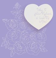 Vintage card roses bouquet romantic quotes