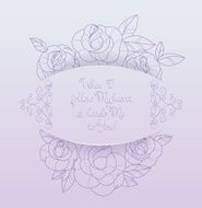Vintage card roses bouquet romantic quotes N2