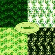 Set of seamless patterns for St Patrick day Clover