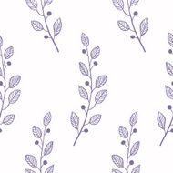 Outline seamless pattern background with branch