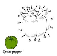 Numbers game fruits and vegetables (pepper)