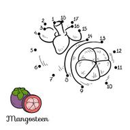 Numbers game fruits and vegetables (mangosteen)