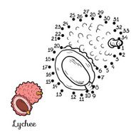Numbers game fruits and vegetables (lychee)