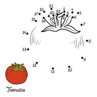 Numbers game fruits and vegetables (tomato)