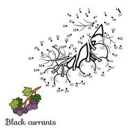 Numbers game fruits and vegetables (black currants)