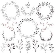 Hand Drawn Vector Floral elements