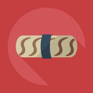 Flat modern design with shadow icons Japanese sushi N31