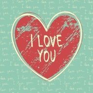i love you hand draw card N6