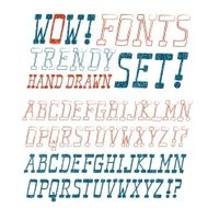 Hand Drawn vector font N2