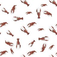 doodle lobster pattern