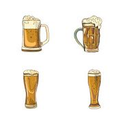 doodle beer glasses