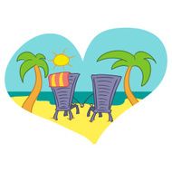 romantic couple sunning by the sea Doodle N2