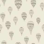 Abstract seamless background with balloons hand-drawn