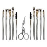 cosmetic brush and scissors