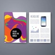 Colorful stains bright cards or pages layout template N8