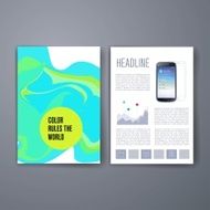 Colorful stains bright cards or pages layout template N11